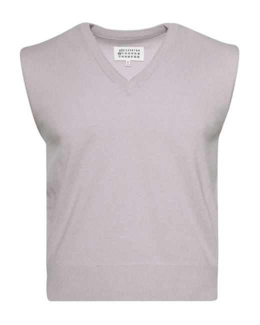 メンズ Maison Margiela Virgin Wool Vest Purple