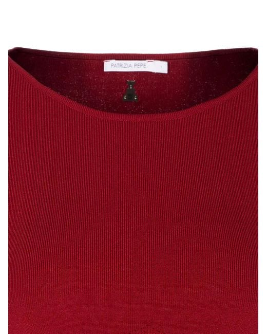 Maglione A Coste di Patrizia Pepe in Red