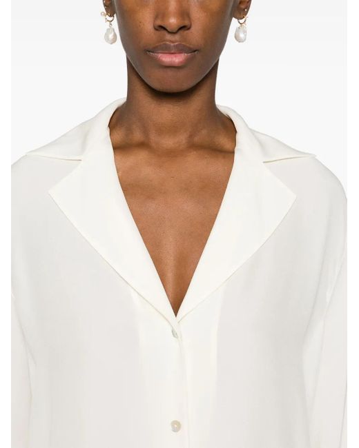 Vince White Semi-Sheer Silk Shirt