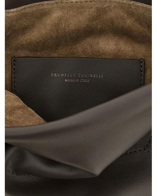 Brunello Cucinelli Gray Bc Duo Monili Clutch Bag