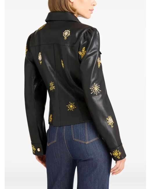 Cinq À Sept Black Leila Sarita Embellished-Leather Jacket