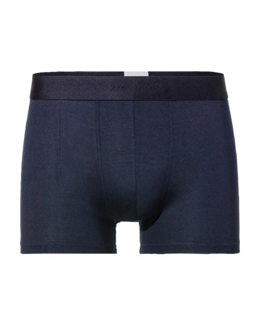 Zimmerli of Switzerland Blue Elasticated Boxers for men