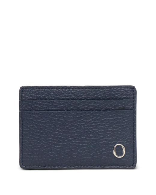Orciani Blue Logo-Detail Leather Cardholder for men