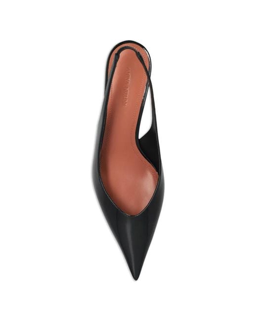 AMINA MUADDI Black Anok Slingback Pumps
