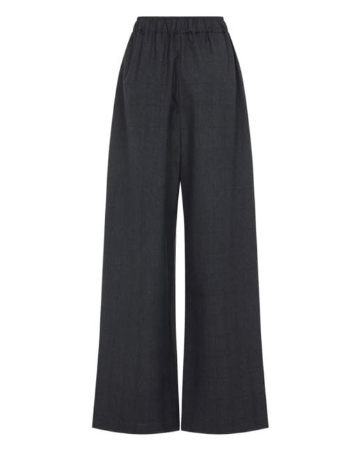 Frankie Shop Blue Elasticated-Waist Wool Pants