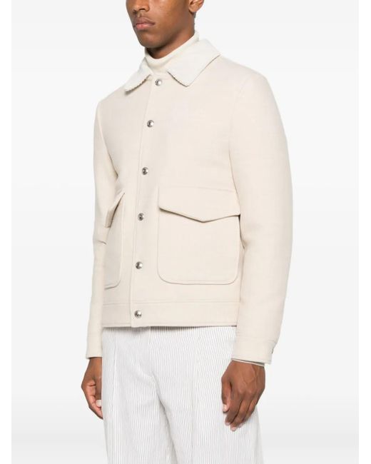 Eleventy Natural Corduroy-Collar Wool Jacket for men
