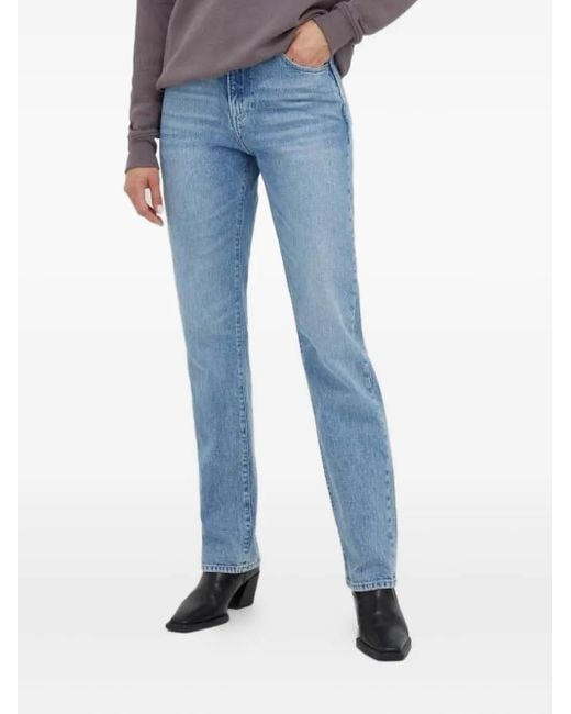 G-Star Blue Viktoria High-Waisted Straight Jeans
