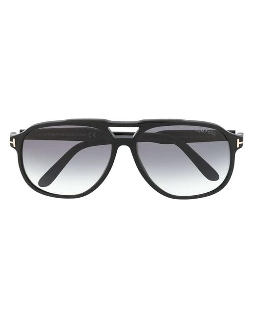 Tom Ford Black Raoul Pilot Frame Sunglasses