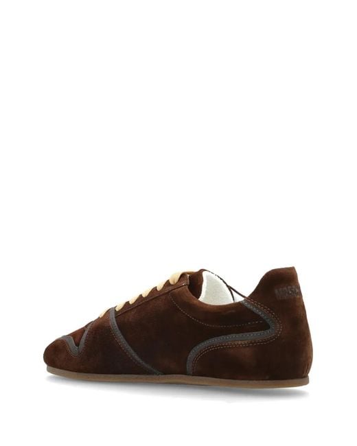 Moschino Brown Low-Top Panelled Sneakers for men
