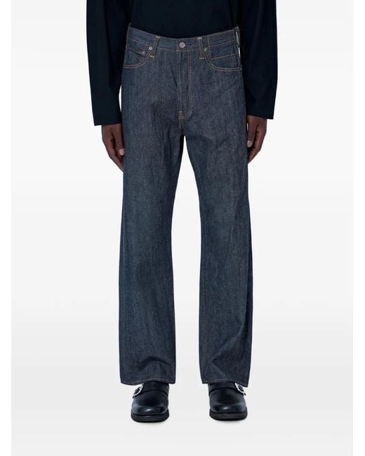 Visvim Blue Social Sculpture Five-Pocket Straight-Leg Jeans for men