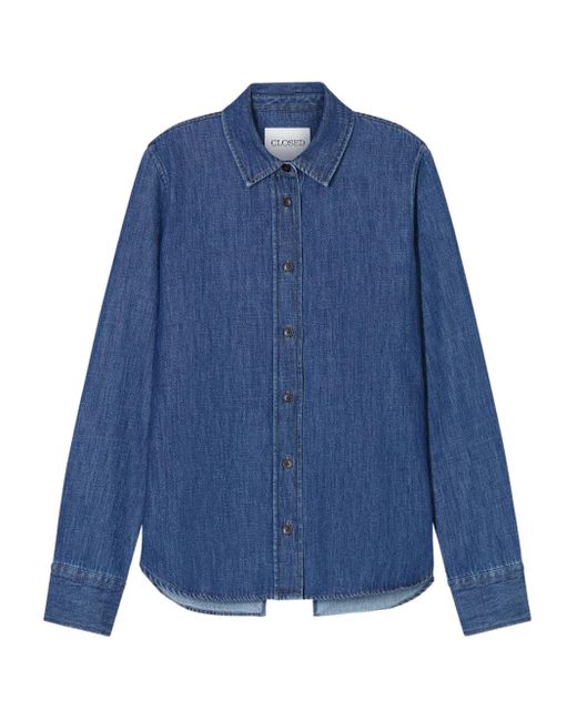 Closed Blue Denim Button-Up Shirt