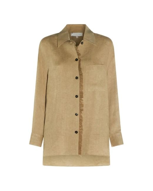 Antonelli Natural Fringed Button Shirt