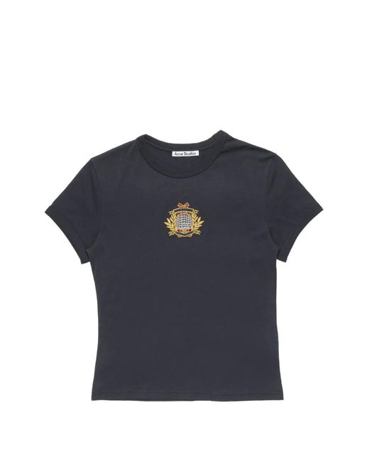 Acne Blue Crest Logo T-Shirt