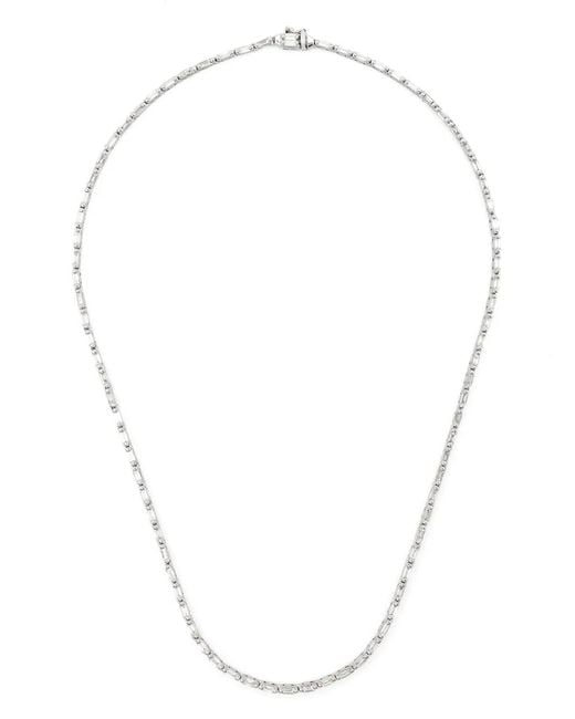 Suzanne Kalan White 18Kt Linear Diamond Tennis Necklace