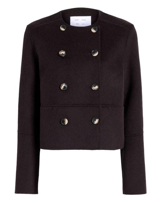 Proenza Schouler Black Courtney Double-Breasted Wool Jacket
