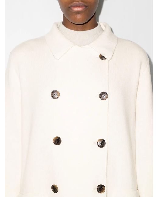 Lisa Yang Natural Edith Double-Breasted Cashmere Coat