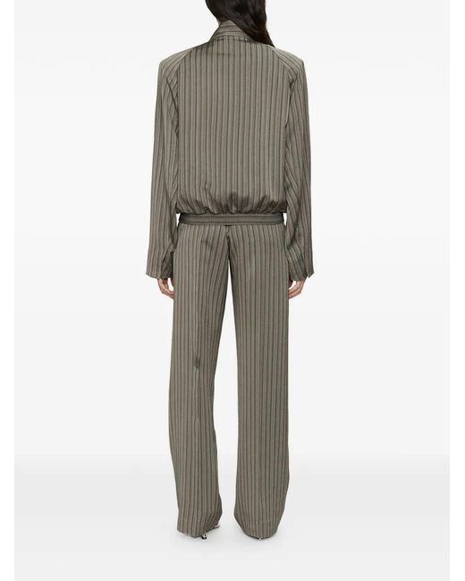 Christopher Esber Gray Reyer Striped Bomber Jacket
