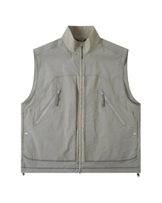 Spoonyard Gray Zip-Up Funnel-Neck Vest