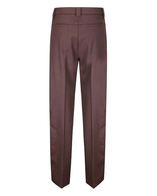 Thelatest Purple Welt-Pocket Straight-Leg Trousers