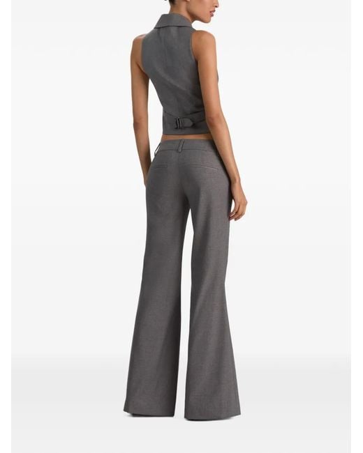 Alice + Olivia Gray Emryn Low-Rise Flared Trousers