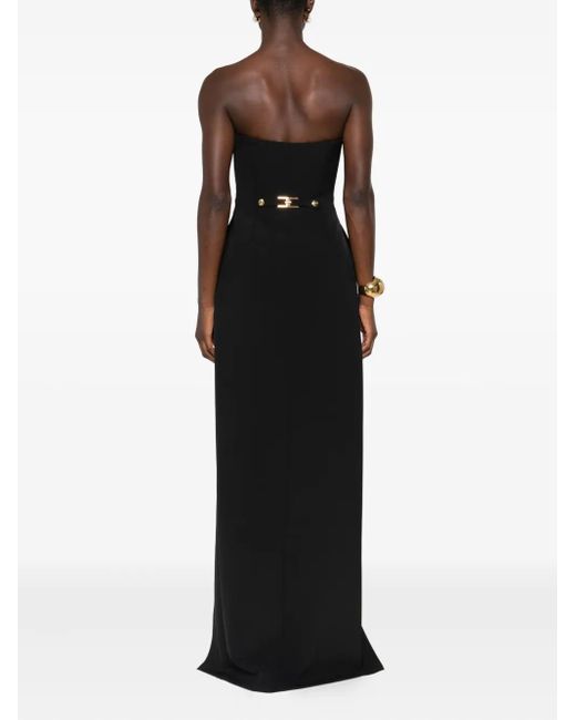 Elisabetta Franchi Black Kleid mit Knöpfen