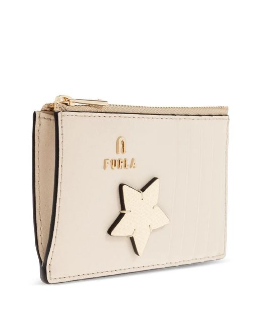 Furla Natural Camelia Medium Star-Patch Card Holder