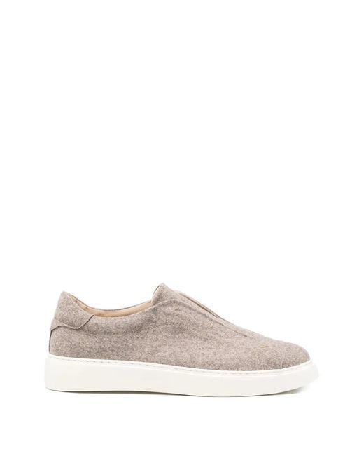 Eleventy White Slip-On Sneakers for men