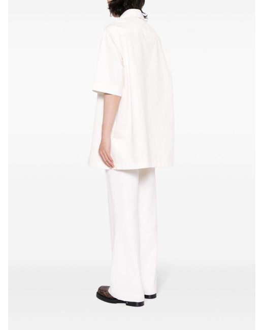 Camicia a strati di Jil Sander in White da Uomo