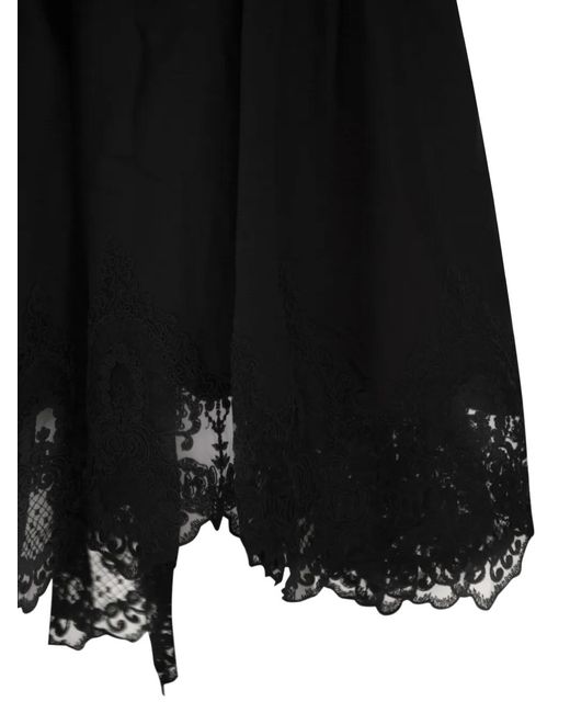 Maurizio Mykonos Black Embroidered Tiered Skirt