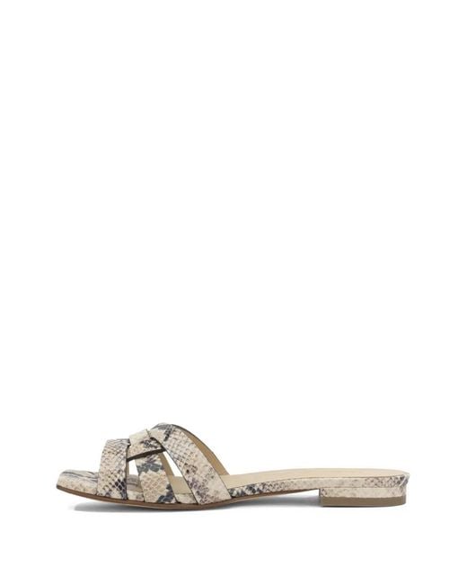 Sergio Levantesi White Norma6 Snake-Effect Caged Sandals