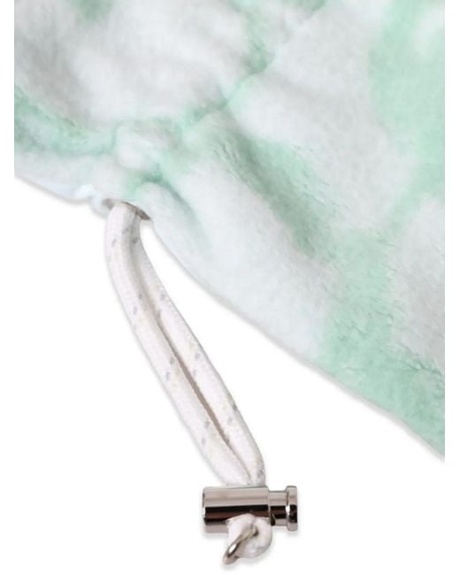 Dolce & Gabbana Blue Abstract-Pattern Drawstring Mittens