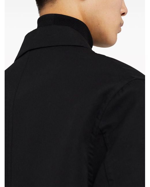 Manteau boutonné à revers crantés Jil Sander pour homme en coloris Black