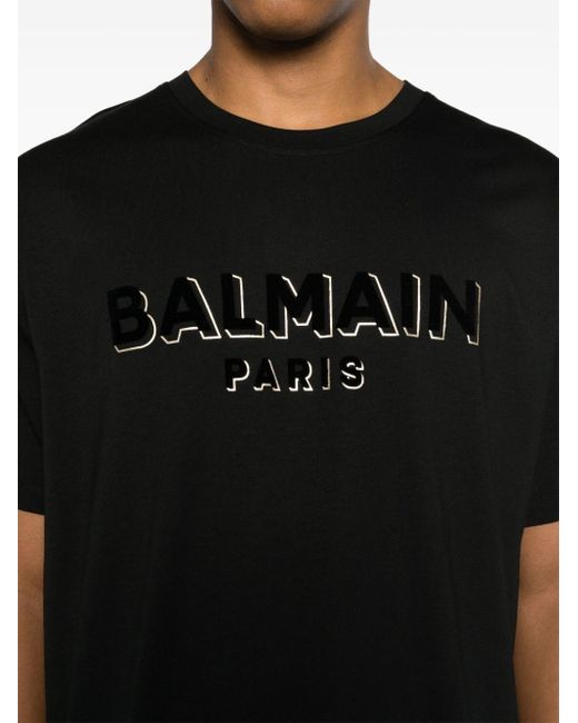 Balmain Katoenen T-shirt in het Black voor heren