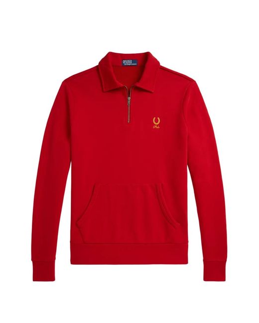 Polo Ralph Lauren Red Zip Pocket Polo Shirt for men