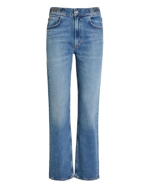 Citizens of Humanity Blue Chain-Embellished Denim Jeans