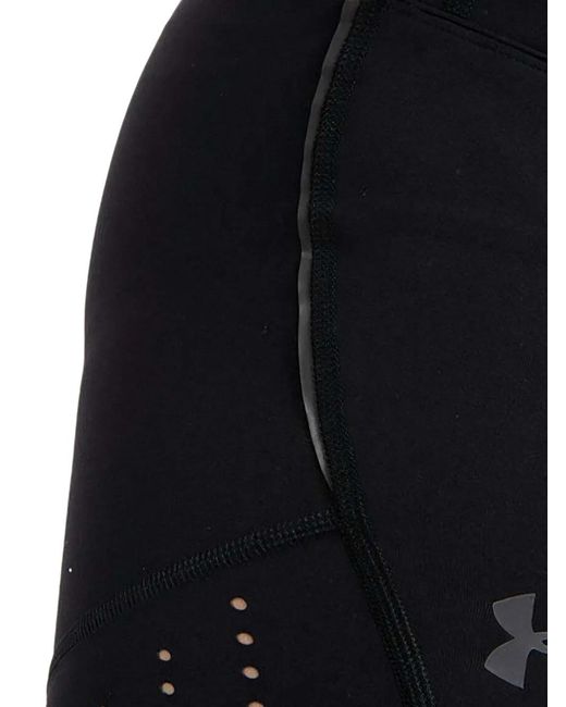 Under Armour Black Speedpocket Logo-Print Perforated Trousers for men