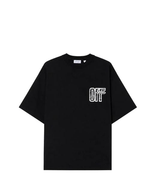 Off-White c/o Virgil Abloh Black Motion Arrow Skate Short-Sleeve T-Shirt for men