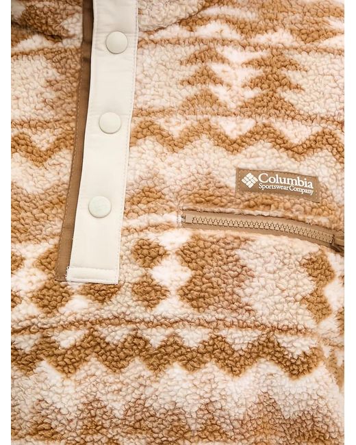 Columbia Brown Patterned Button-Up Top