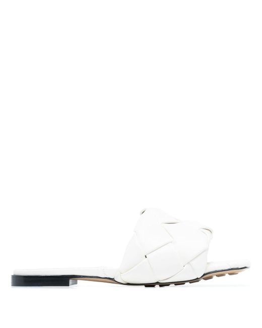 bottega veneta lido sandals white