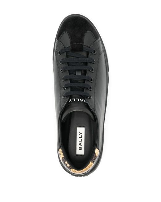 Bally Black Python-print Leather Sneakers for men