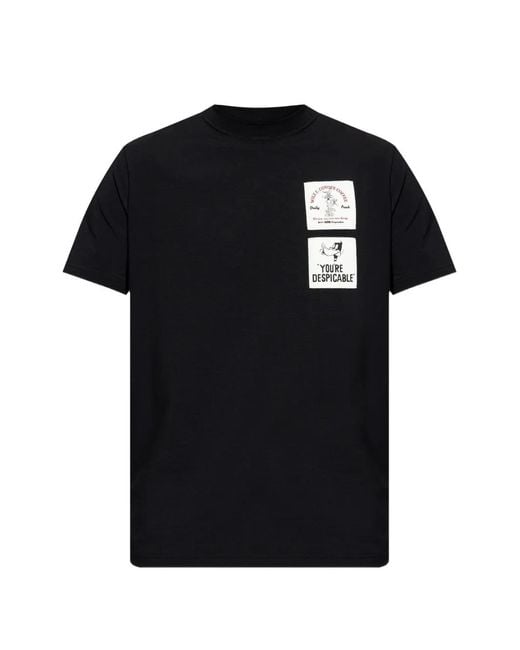 Iceberg Black Cartoon-Patch T-Shirt for men