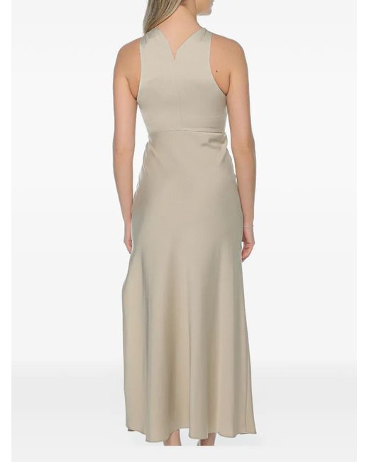 ARMANI EXCHANGE Natural Chain-Detail Side-Slit Dress