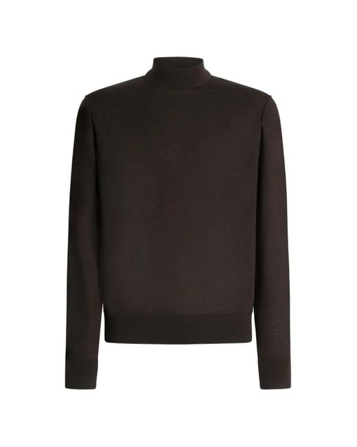 Dolce & Gabbana Black Pull En Cachemire À Col Roulé for men