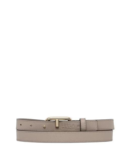 Furla White Nuvola Leather Belt