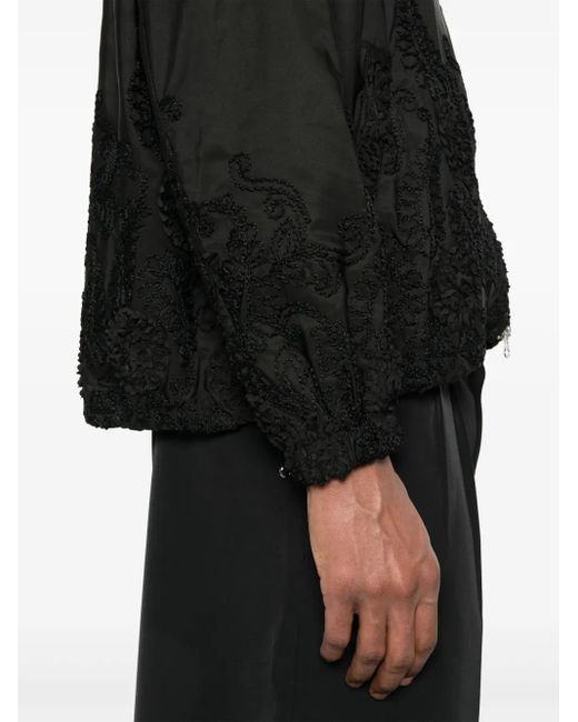 Song For The Mute Black Embroidered Jacket for men