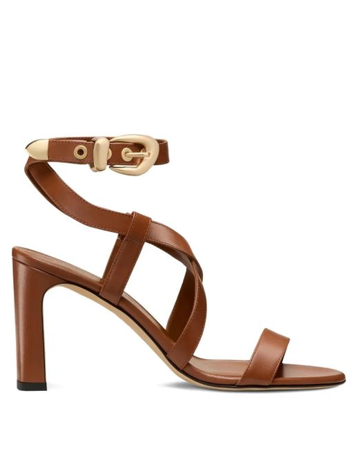 Stuart Weitzman Brown Sandalen Mit Überkreuzten Riemen