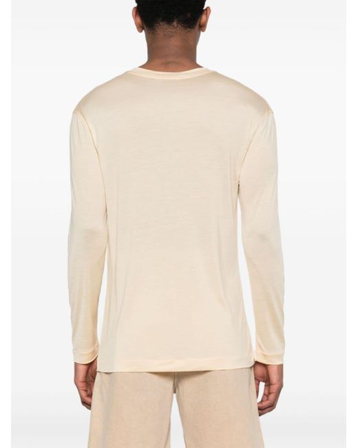 Lemaire Natural Longsleeved Silk Jersey Top for men