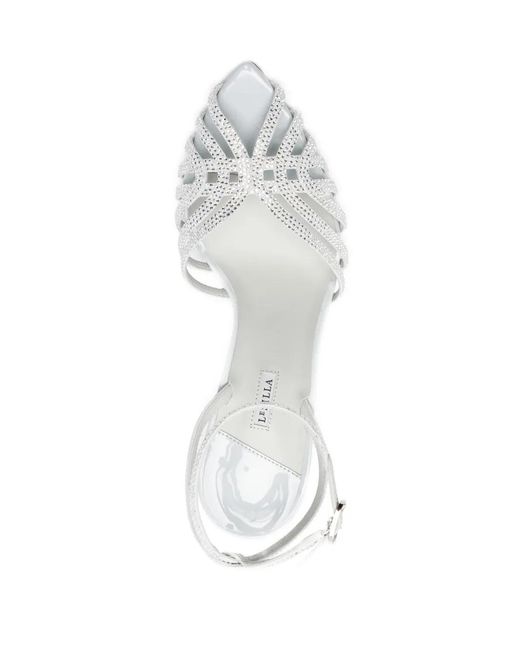 Le Silla White Embrace Heeled Sandals