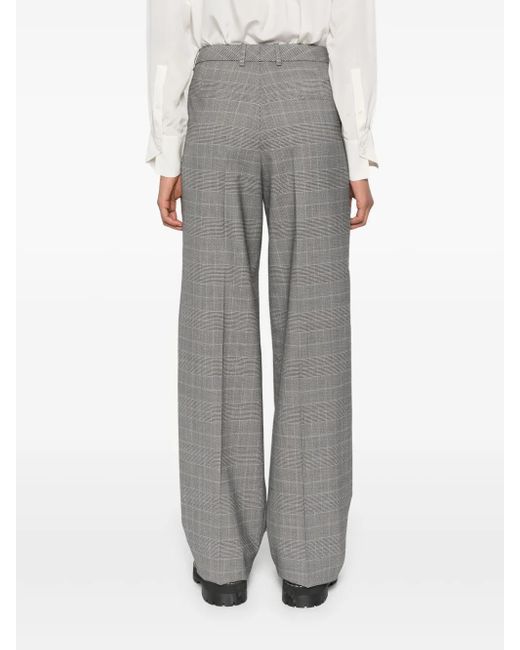 Boss Gray Prince Of Wales-Check Trousers