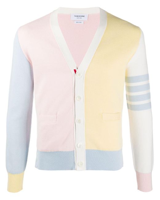 Thom Browne Pink Pastel Knit Cardigan for men